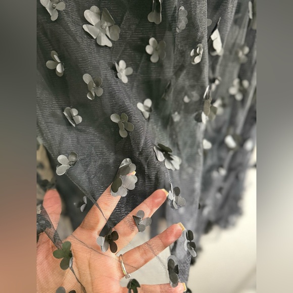 Mini Dress Chic color Black Floral Halter VIMPUNEC Size S - Picture 8 of 14